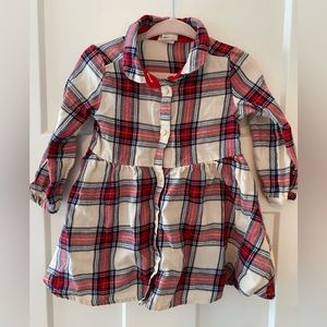 H&M Baby Girl Plaid dress. Red, cream, blue & gold. Great condition size 6-9mth